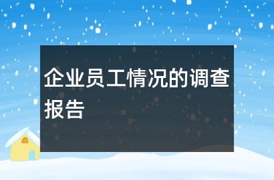 2024年企業(yè)員工狀況調(diào)查報告